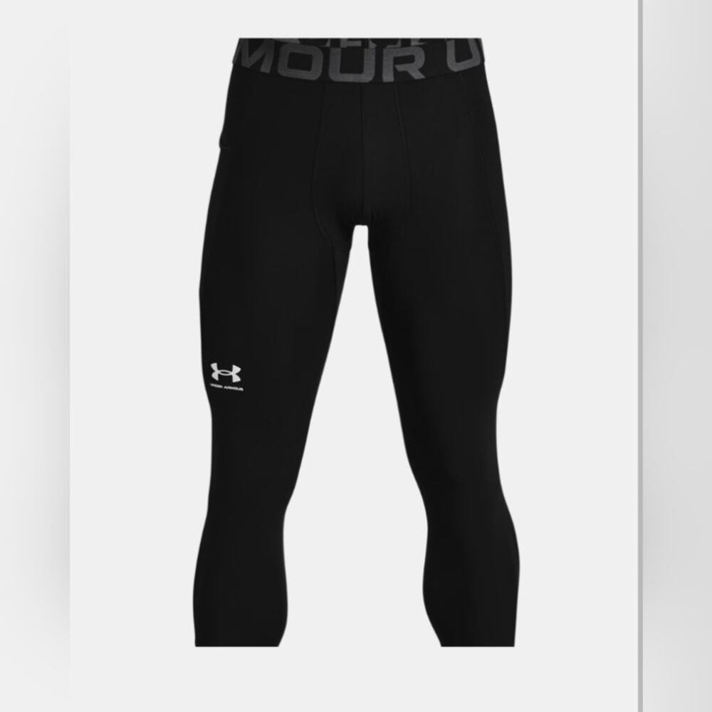 NWT Under Armour Mens HeatGear Armour 3/4 Leggings Size XL Black (0248)